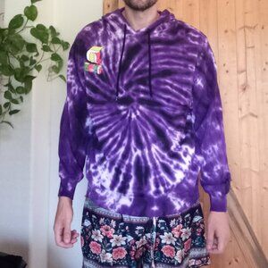 unisex Disneyland Resort Purple Tie-dye Sweatshirt 1955 Disney Parks Hoodie